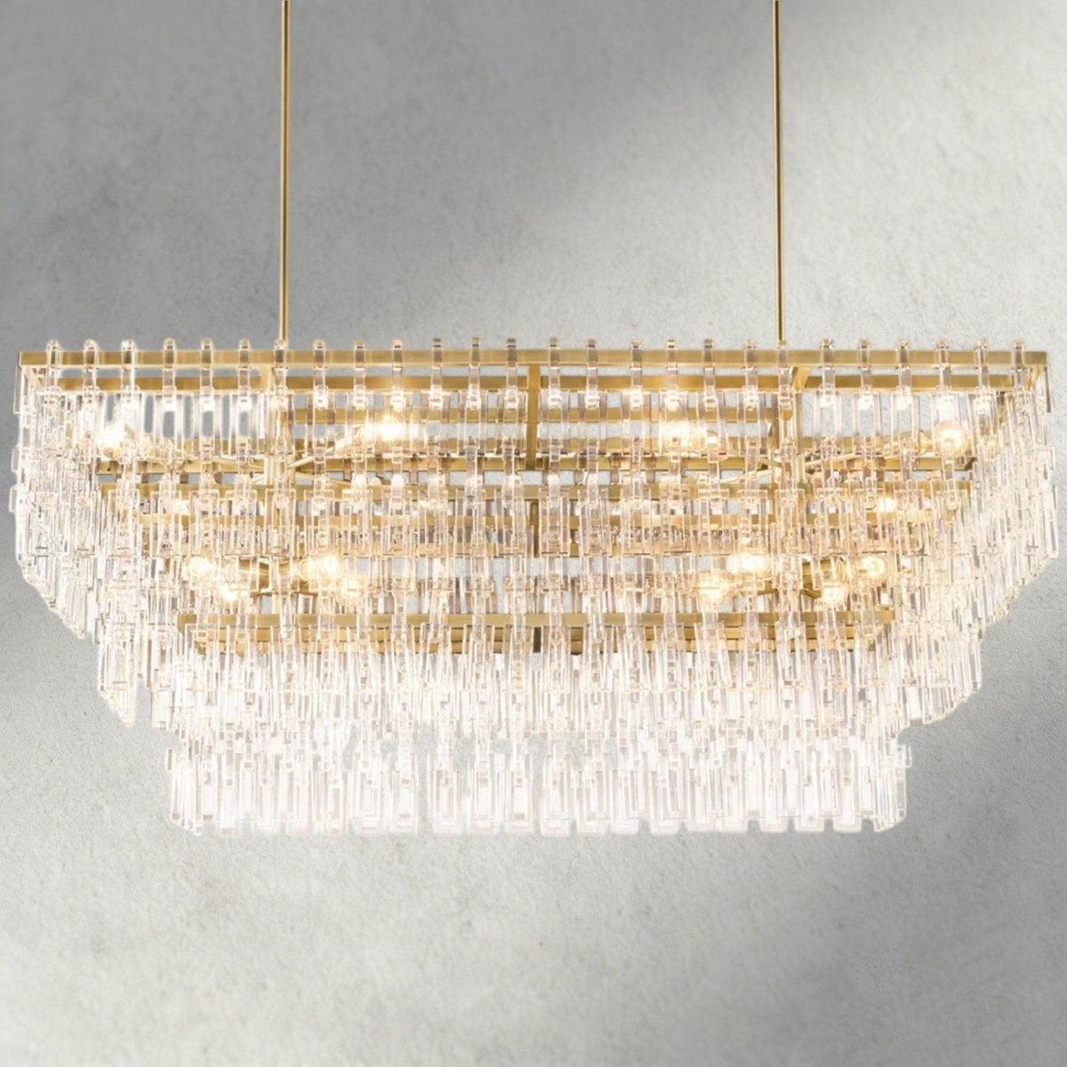 Merlyna Tiered Rectangular Chandelier 60", 72" - briglamps