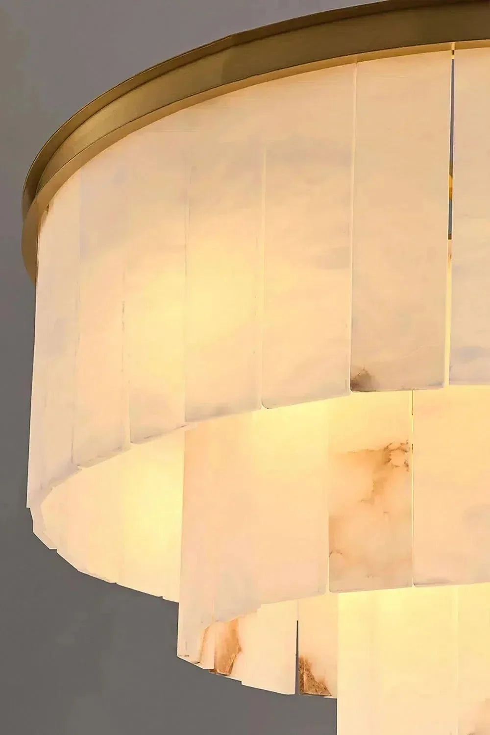 Modern Alabaster Tiered Chandelier - Brig Lighting