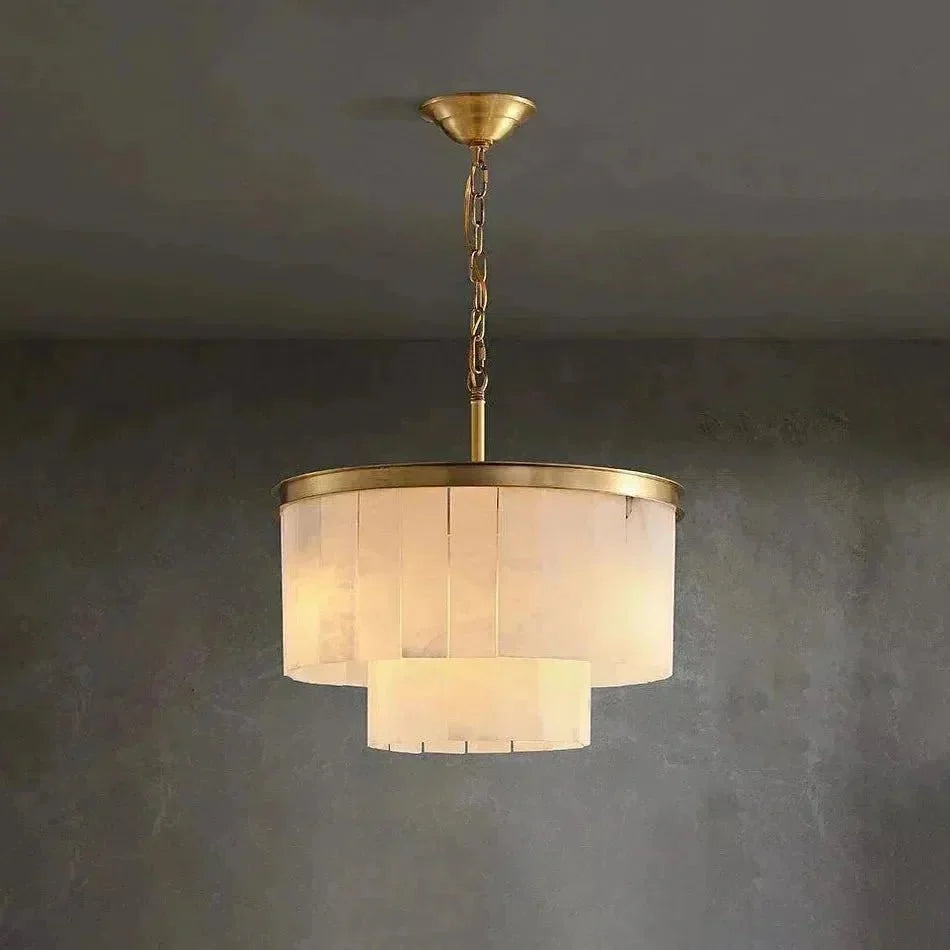 Modern Alabaster Tiered Chandelier - Brig Lighting