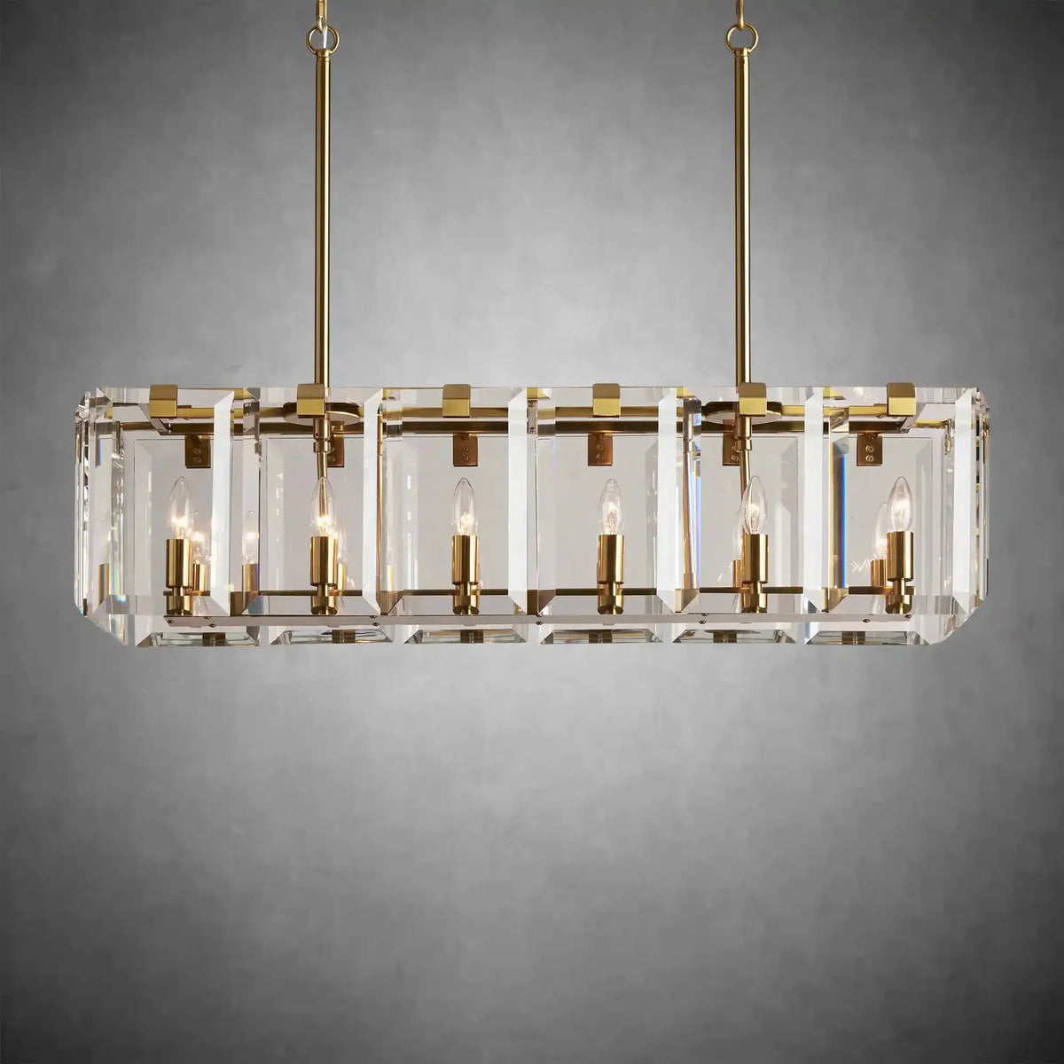 Modern Amaya Rectangular Chandelier - briglamps