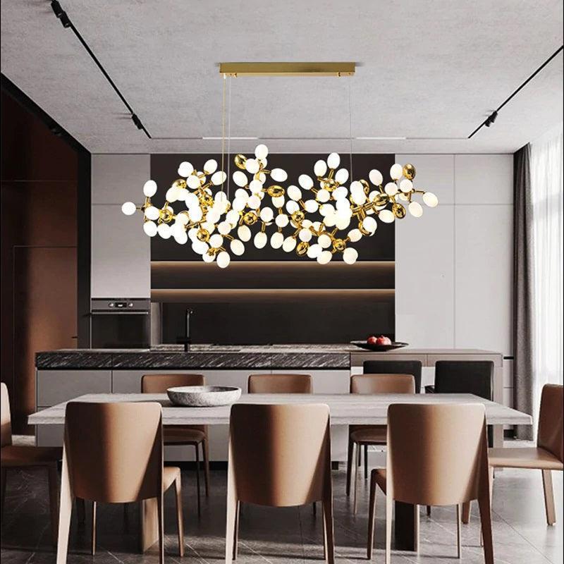 Modern Artistic Linear Grape Chandelier - Brig Lighting