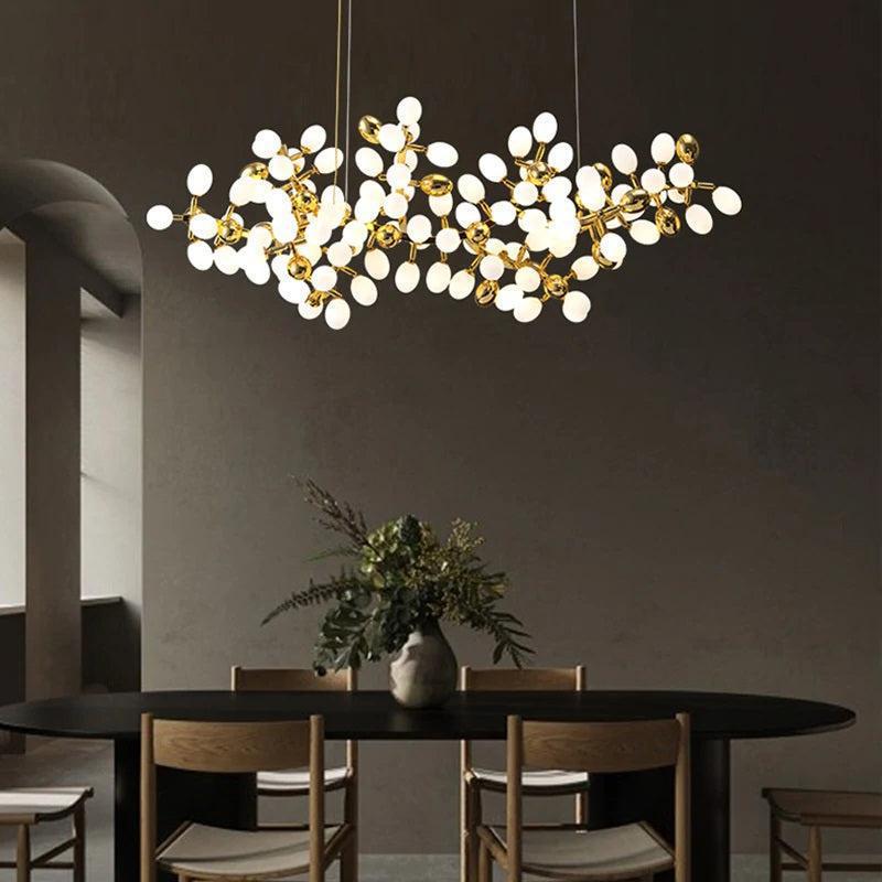Modern Artistic Linear Grape Chandelier - Brig Lighting