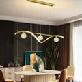 Modern Dining Room Chandelier Concise Style Glass Ball Starlight Ceiling Lamp Luxury Bar Counter Light - Brig Lighting