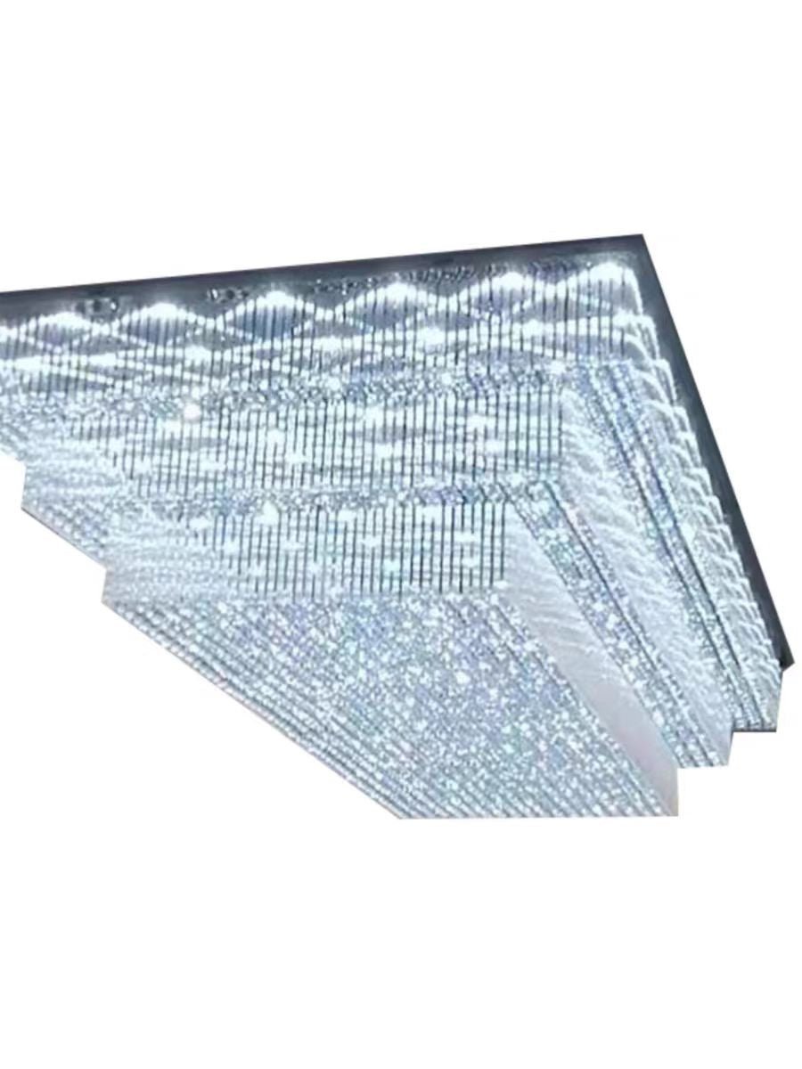 Modern Extra 2/3 Tiered Flush Mount Crystal Chandelier for Large Area - Brig Lighting