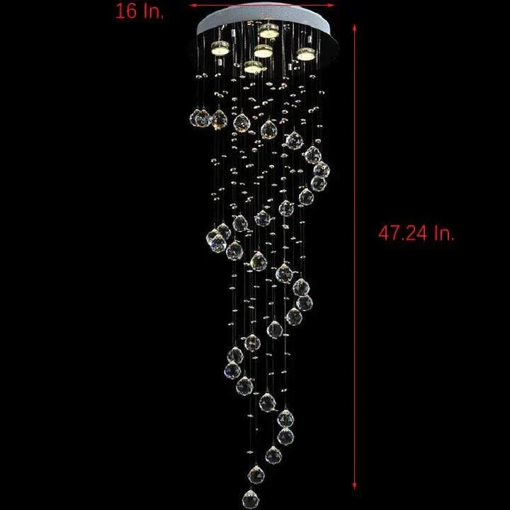 Modern Spherical Crystal Contemporary Chandelier - Cyran Lamps