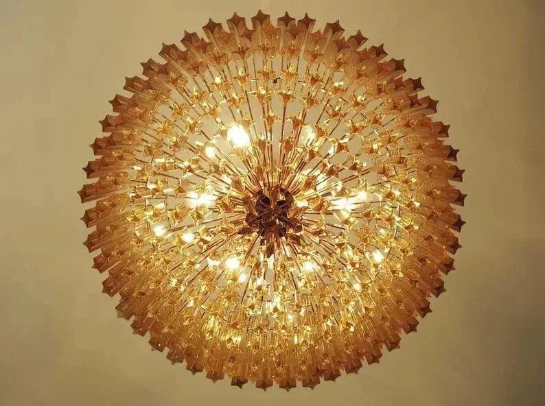 Murana Glass Chandelier – Amber - briglamps
