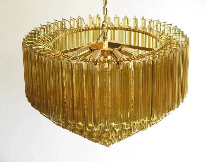 Murana Glass Chandelier – Amber - briglamps