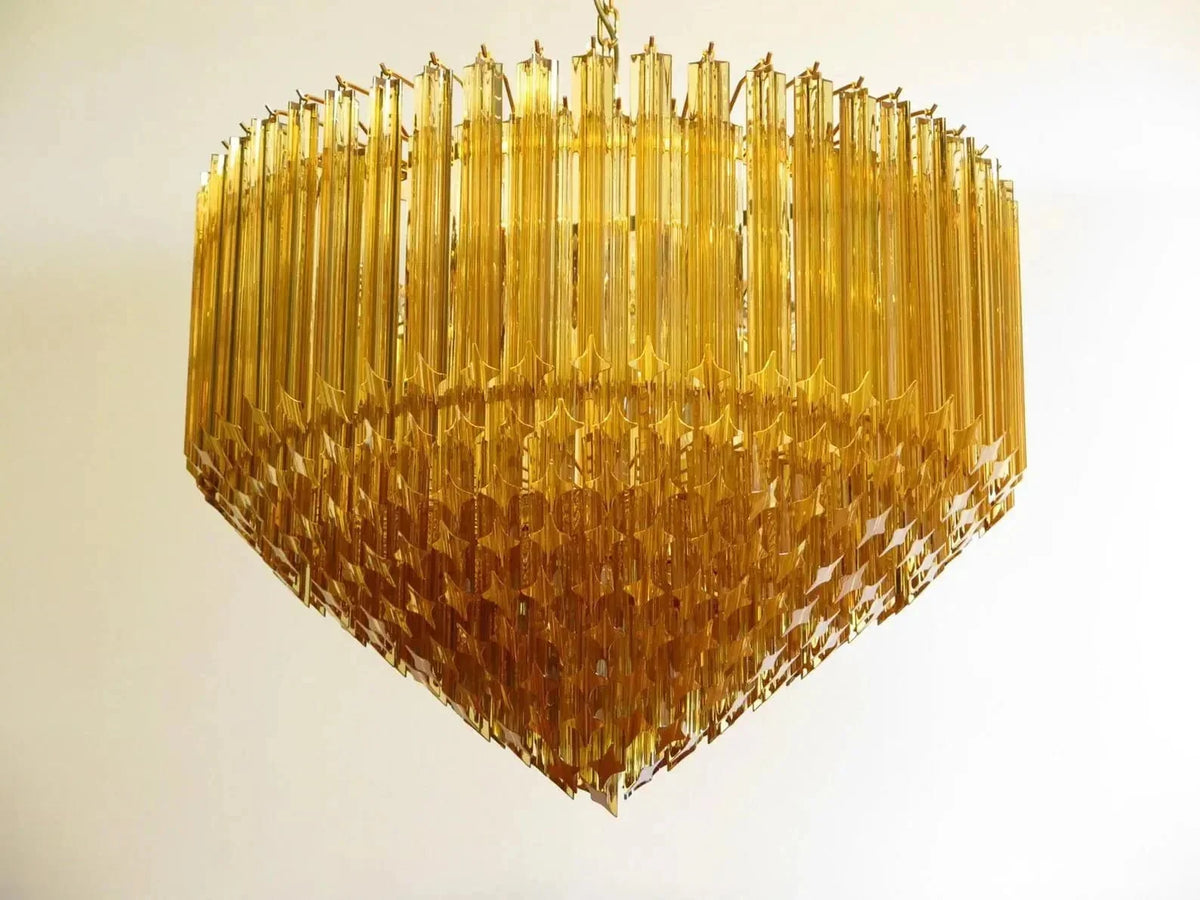 Murana Glass Chandelier – Amber - briglamps