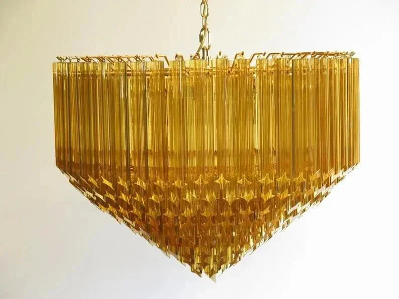 Murana Glass Chandelier – Amber - briglamps