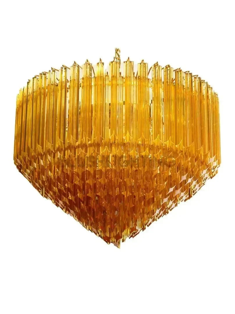 Murana Glass Chandelier – Amber - briglamps