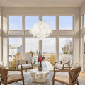 Murano Chandelier 36 White Disks - Brig Lighting
