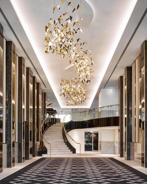New Creative Golden Wings Floating Chandelier for Hall/Hotel/Restaurant - briglamps