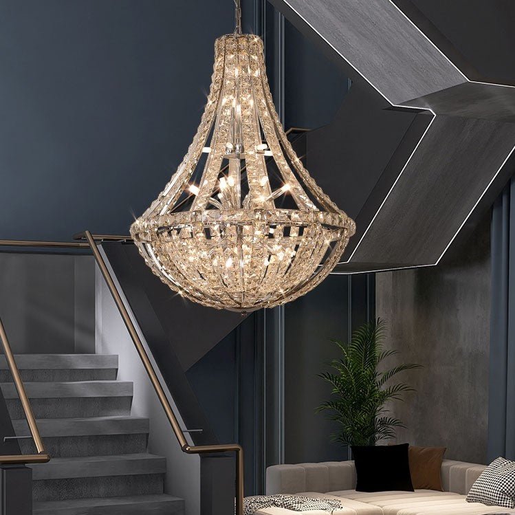 New Extra Large Luxury and Elegant Crystal Chandelier for Living Room/Staircase/Foyer/Villa/Duplex Hall - briglamps