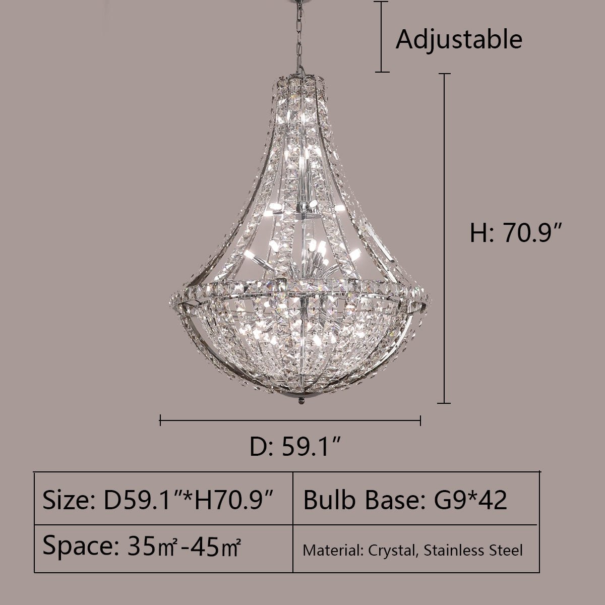 New Extra Large Luxury and Elegant Crystal Chandelier for Living Room/Staircase/Foyer/Villa/Duplex Hall - briglamps