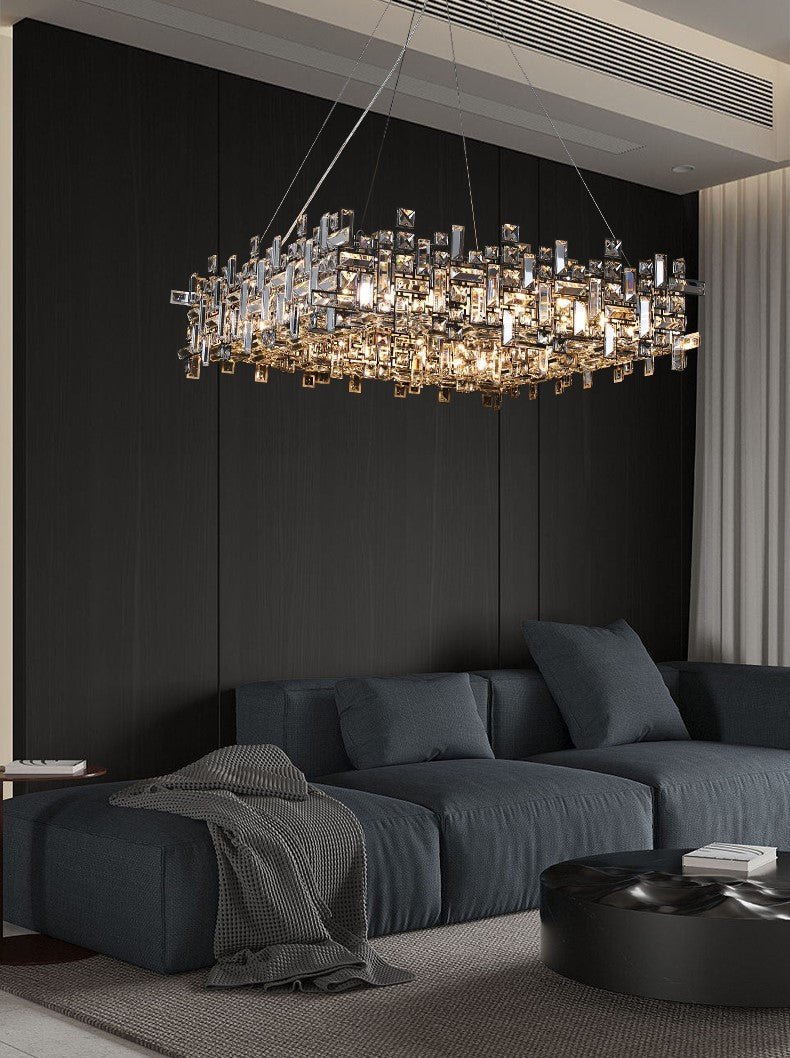 New Italian Style Light Luxury Villa Duplex Designer Luxury Crystal Chandelier for Dining/Living Room/Bedroom - briglamps