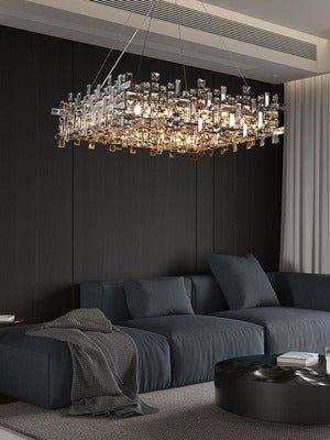 New Italian Style Light Luxury Villa Duplex Designer Luxury Crystal Chandelier for Dining/Living Room/Bedroom - briglamps