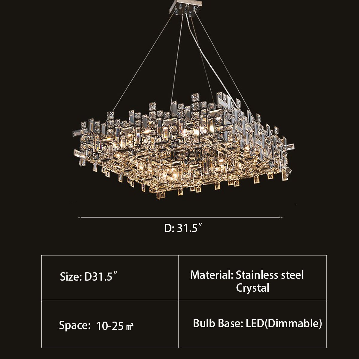 New Italian Style Light Luxury Villa Duplex Designer Luxury Crystal Chandelier for Dining/Living Room/Bedroom - briglamps