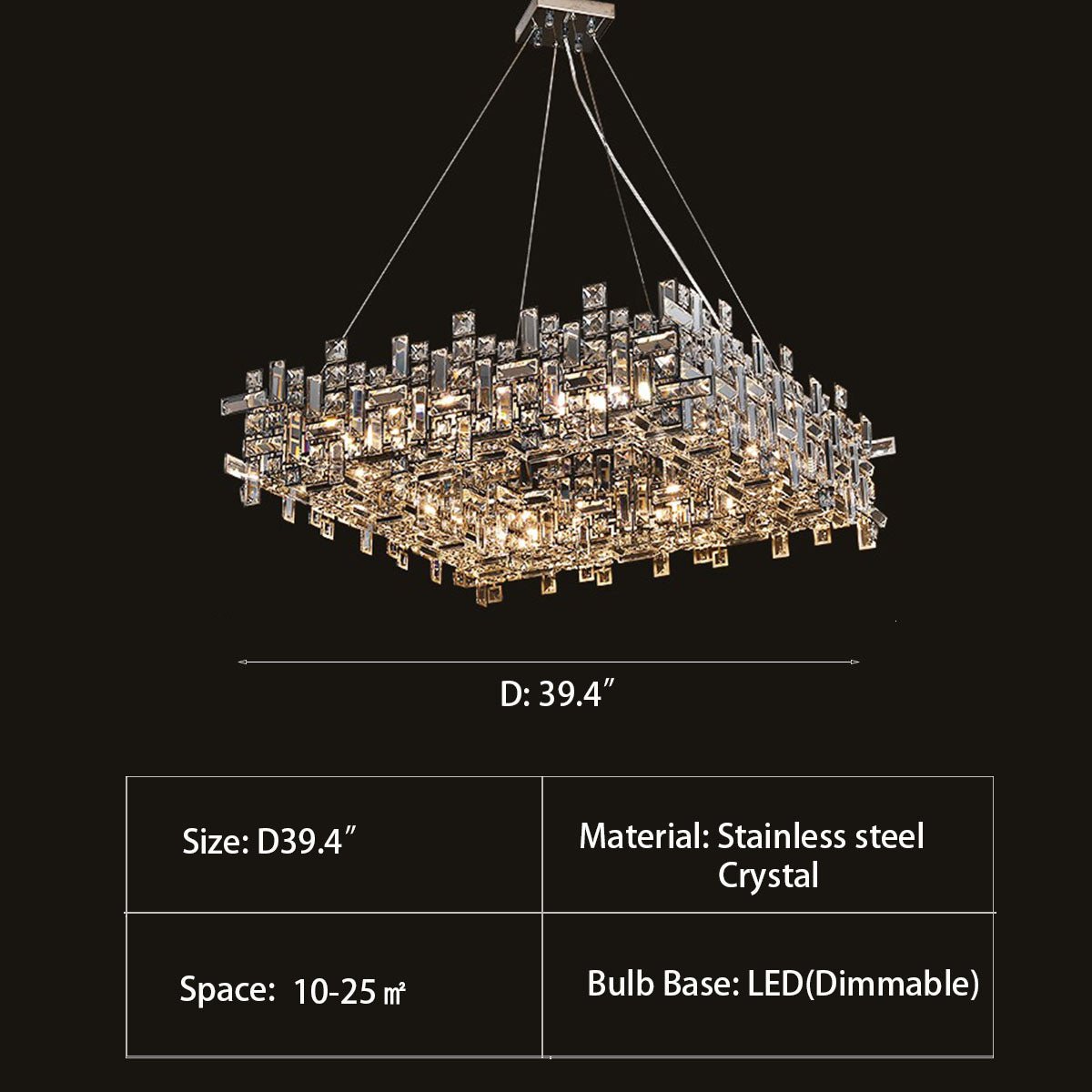 New Italian Style Light Luxury Villa Duplex Designer Luxury Crystal Chandelier for Dining/Living Room/Bedroom - briglamps