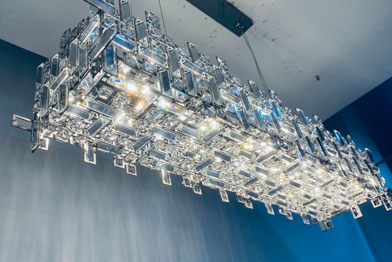 New Italian Style Light Luxury Villa Duplex Designer Luxury Crystal Chandelier for Dining/Living Room/Bedroom - briglamps