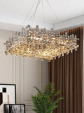 New Italian Style Light Luxury Villa Duplex Designer Luxury Crystal Chandelier for Dining/Living Room/Bedroom - briglamps