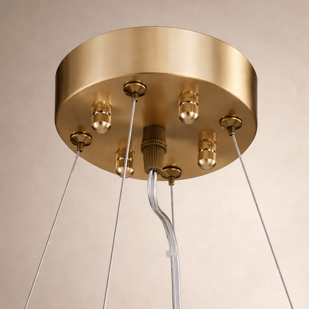 Oakley Layered Marble Chandelier - 31" - briglamps