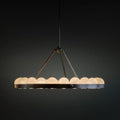 Oliver Modern Alabaster Suter Round Chandelier - Brig Lighting