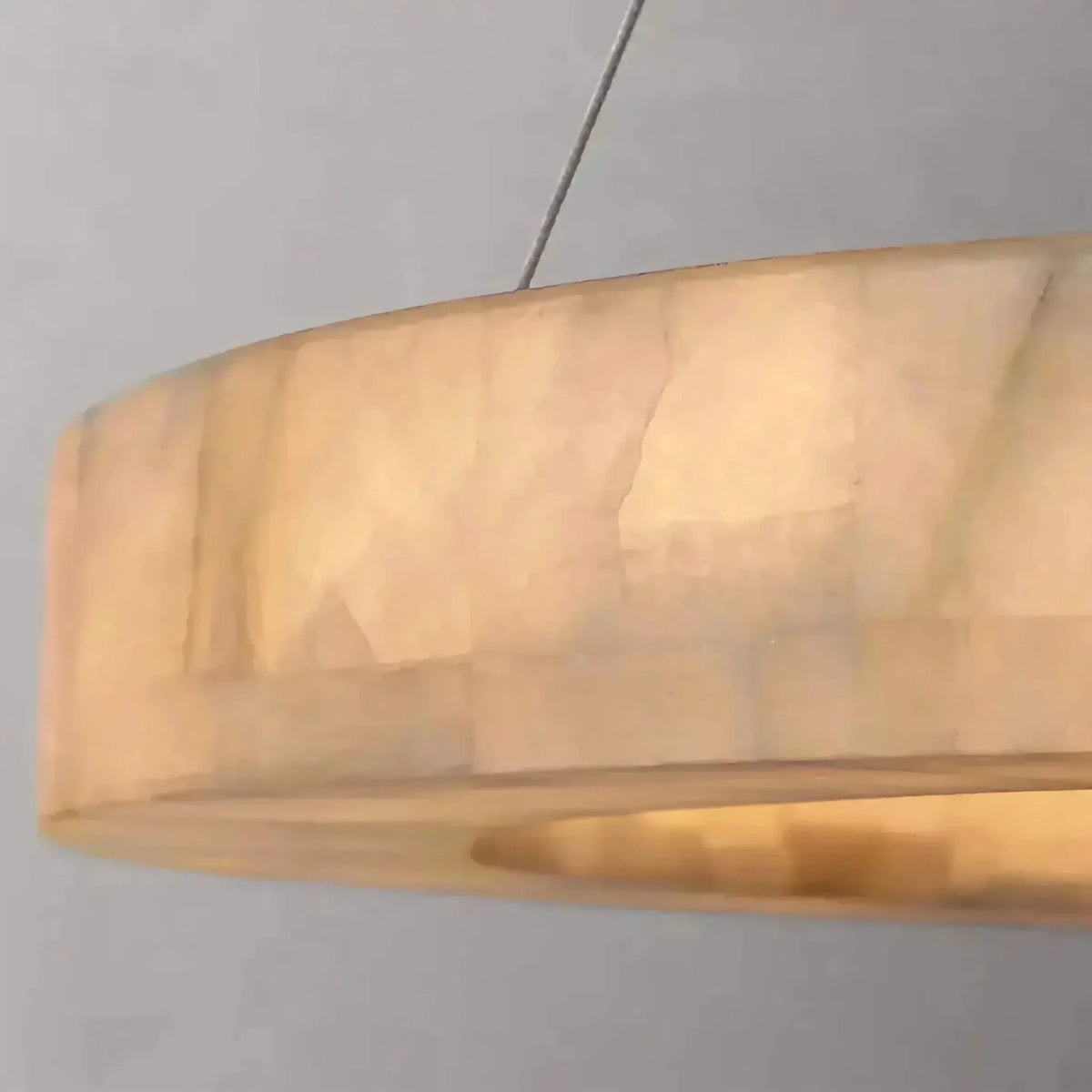 OLYRA 3-TIER ROUND ALABASTER CHANDELIER 39" 47" 59"D - Brig Lighting