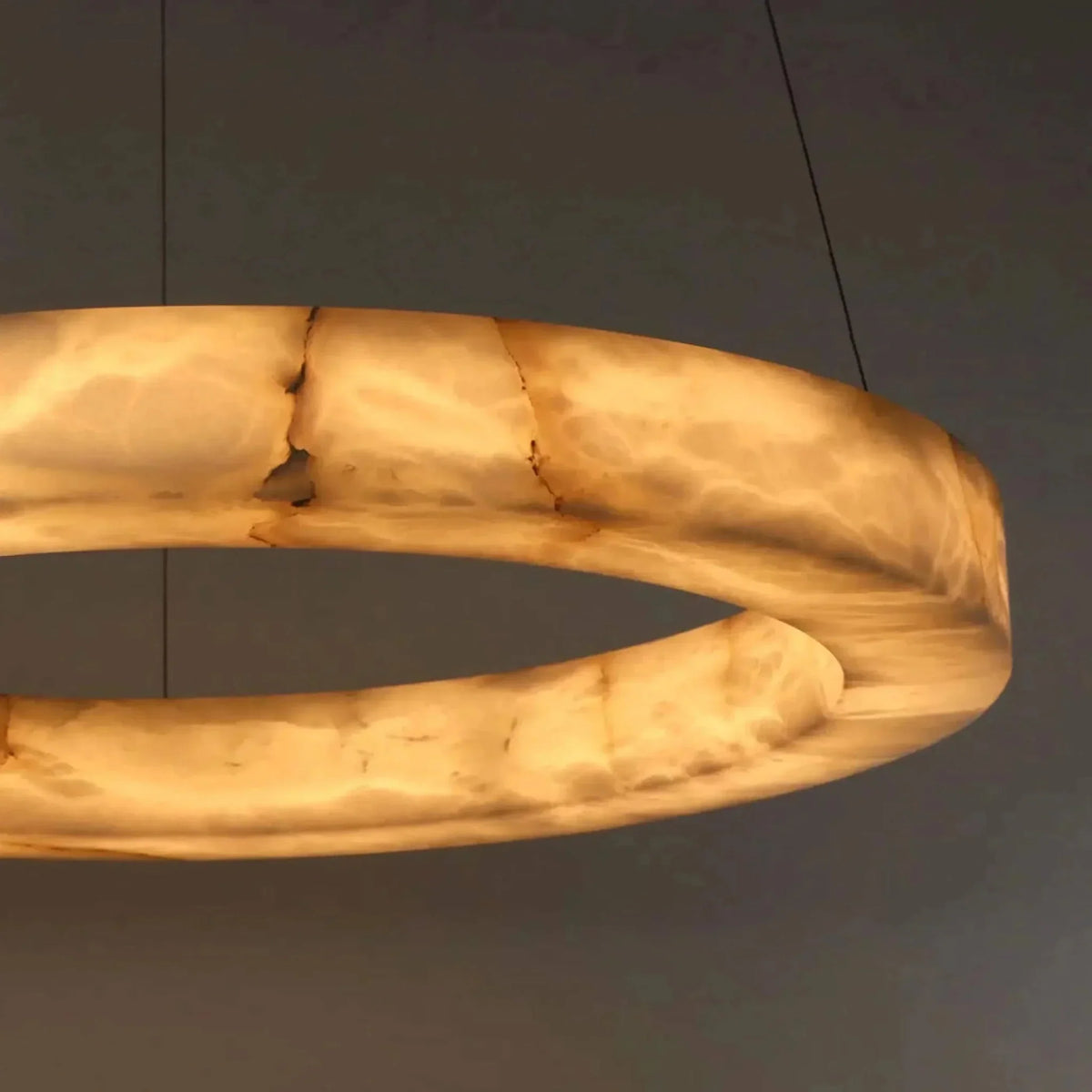 OLYRA 3-TIER ROUND ALABASTER CHANDELIER 39" 47" 59"D - Brig Lighting