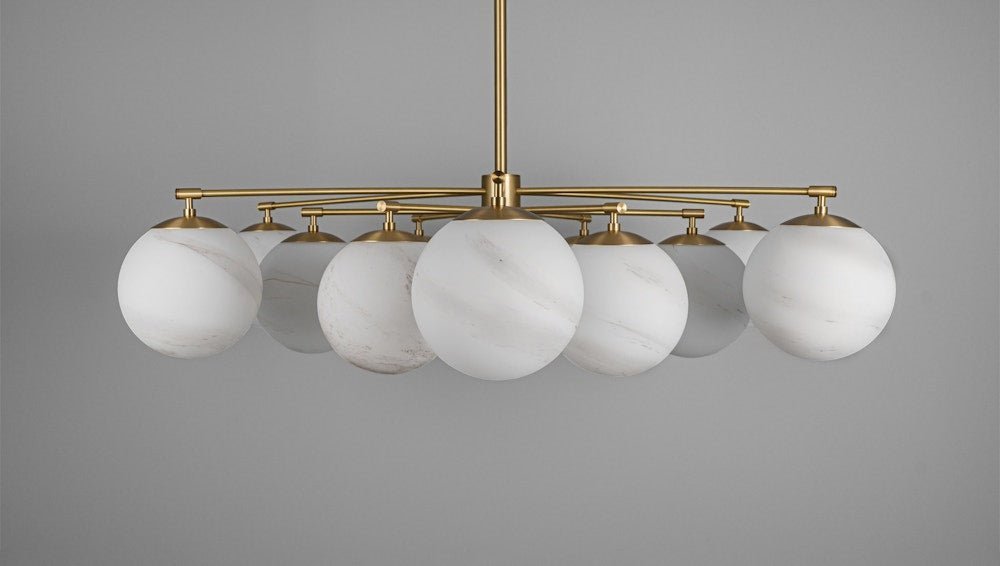 Orion Oval Flush Mount Base Chandelier Ø47.8″ - Brig Lighting