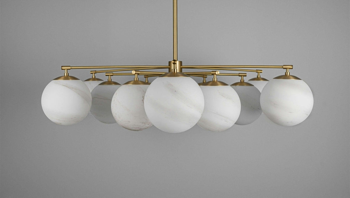 Orion Oval Flush Mount Base Chandelier Ø47.8″ - Brig Lighting