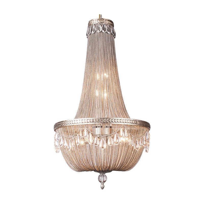 Oversize Modern Metal Art Luxury Crystal Chandelier for Duplex Hall/Staircase/Villa/Foyer - briglamps