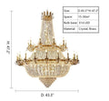 Oversized Luxury Double - layers Golden French Style Crystal Chandelier for Living/Dinning Room/Foyer/Hallway/Staircase - briglamps