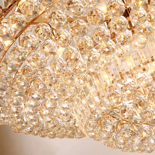 Oversized Luxury Multi - layers Gold Crystal Chandelier For High - ceiling Living Room/Foyer - briglamps