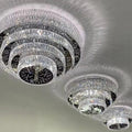 Oversized Modern Creative Flush Mount Round Multi-layers Crystal Pendant Chandelier for Living/Dining Room/Hallway - Brig Lighting