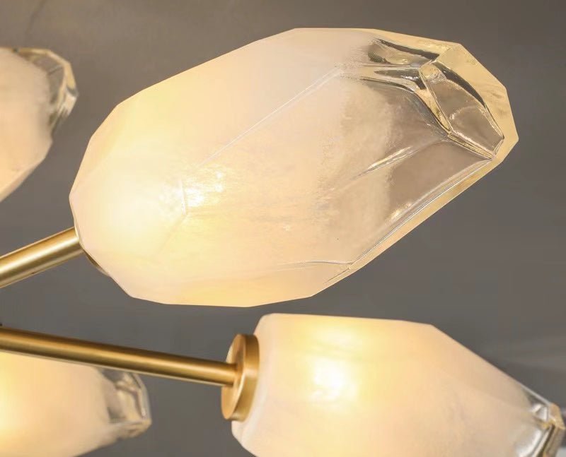 Oversized Modern Sputnik Facet Multiple Glass Chandelier for Living Room/Bedroom - briglamps