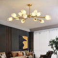 Oversized Modern Sputnik Facet Multiple Glass Chandelier for Living Room/Bedroom - briglamps