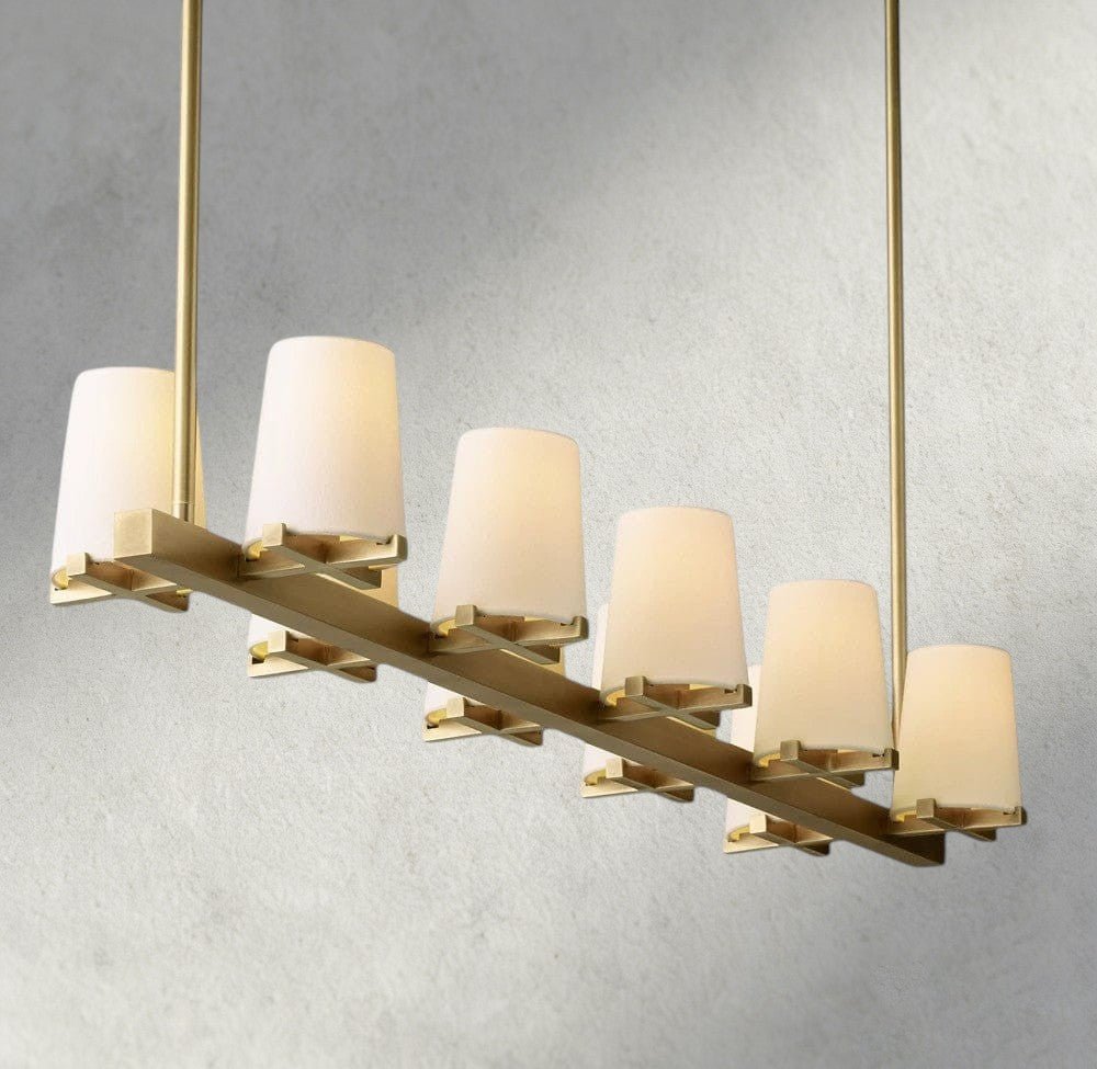 Pauillac Fabric Shade Linear Chandelier 49", 60" - Brig Lighting