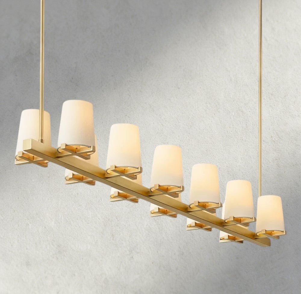 Pauillac Fabric Shade Linear Chandelier 49", 60" - Brig Lighting