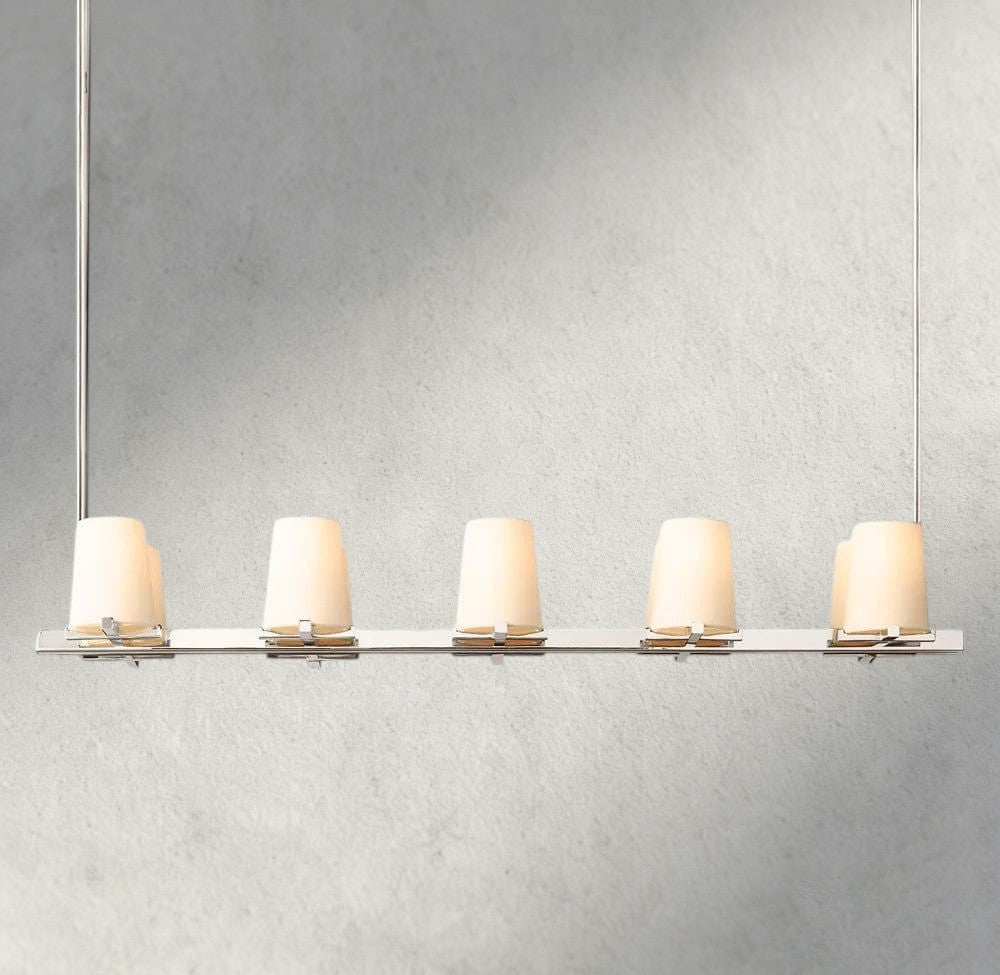 Pauillac Fabric Shade Linear Chandelier 49", 60" - Brig Lighting