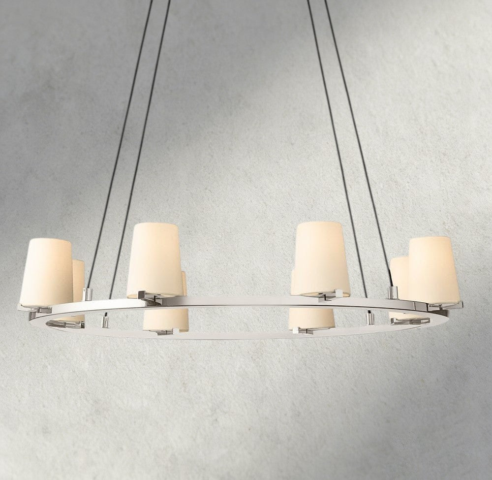 Pauillac Fabric Shade Round Chandelier 36", 48", 60" - Brig Lighting