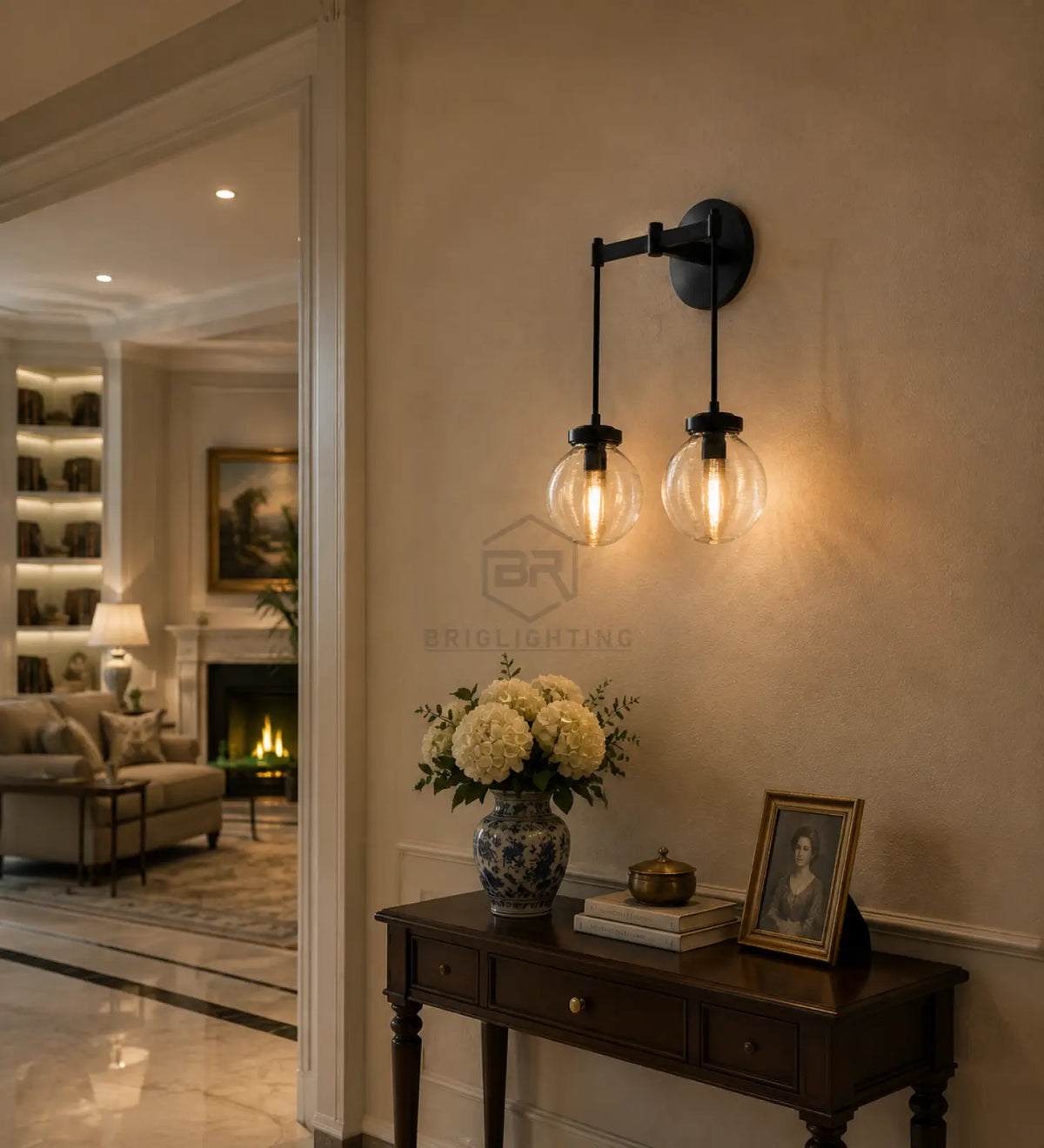 Pearly Double Sconce