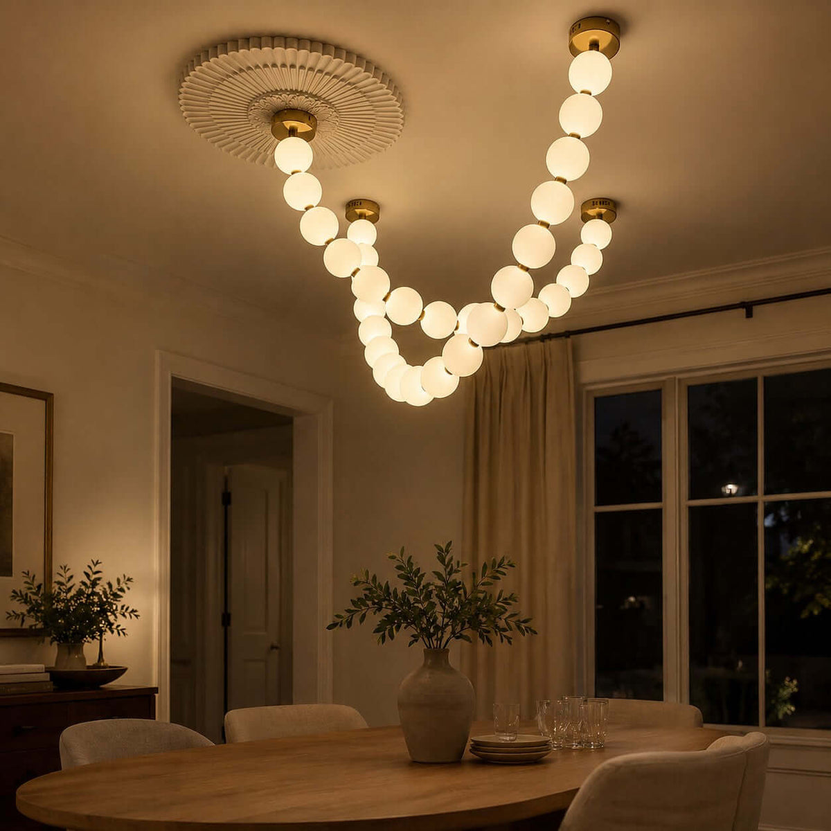 Perlina Necklace Combination Chandelier - briglamps