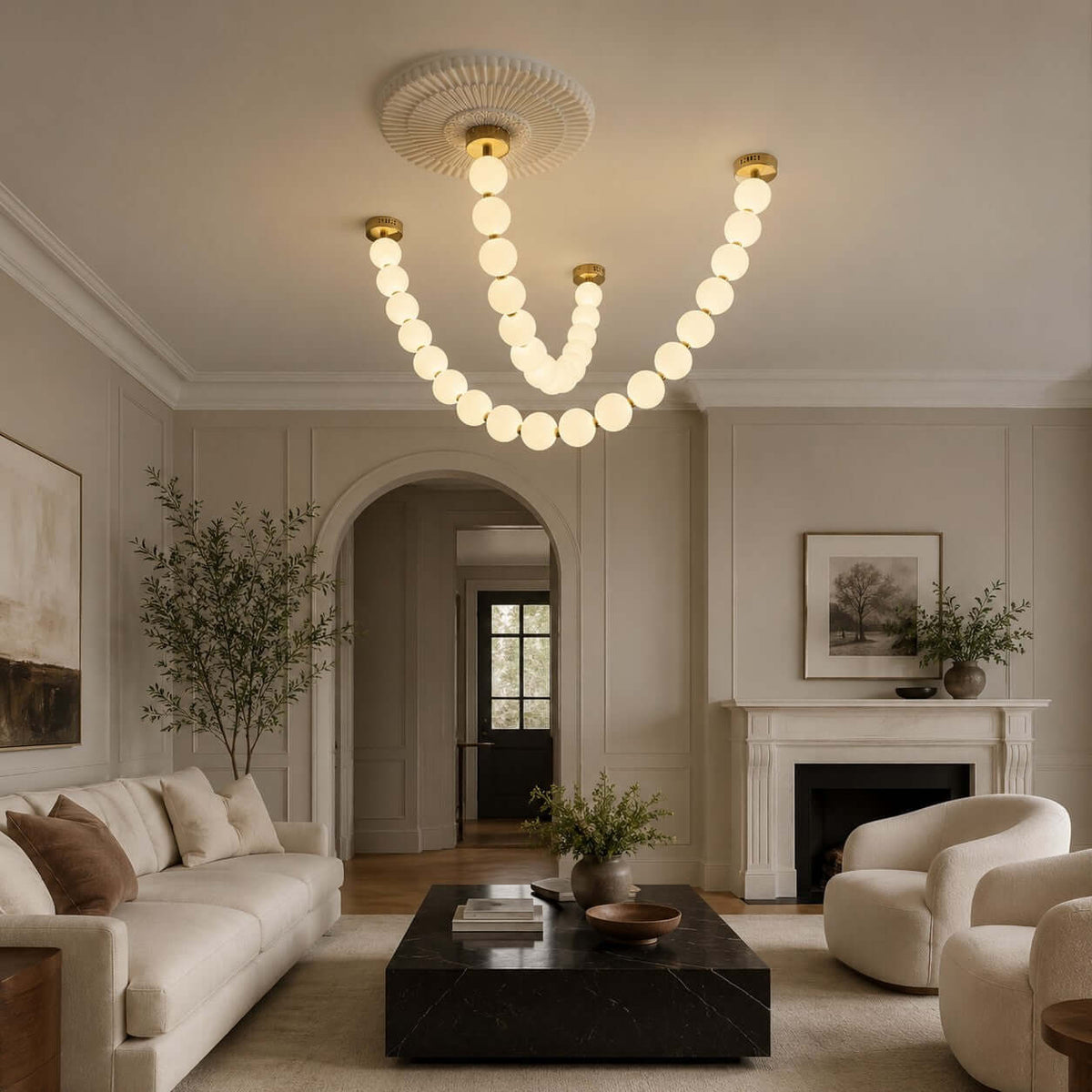 Perlina Necklace Combination Chandelier - briglamps