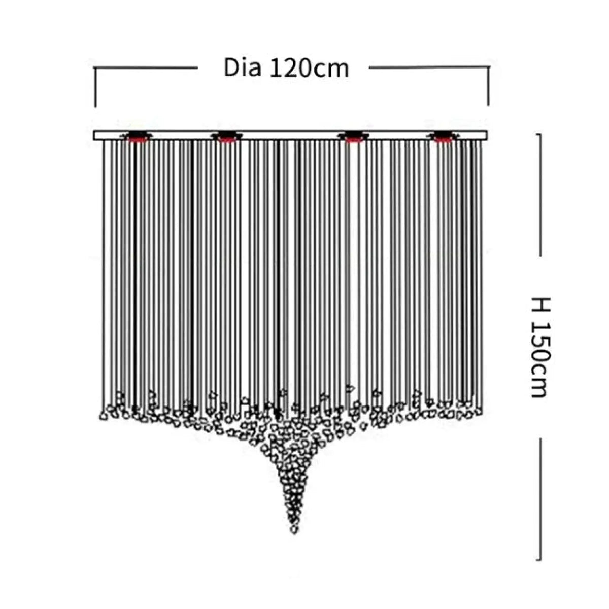 Piovere Multi Pendant Chandelier - briglamps