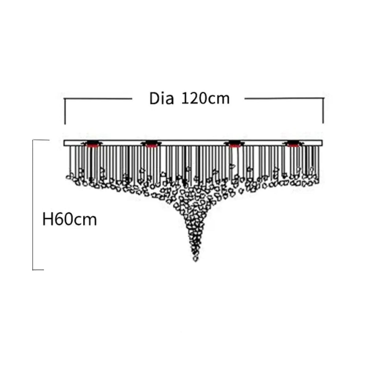 Piovere Multi Pendant Chandelier - briglamps