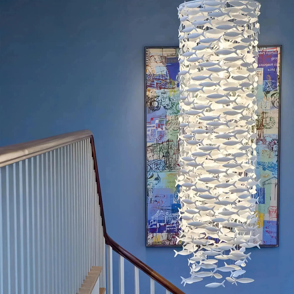 Porcelain Fish Shaped Dining Table Chandelier - Brig Lighting