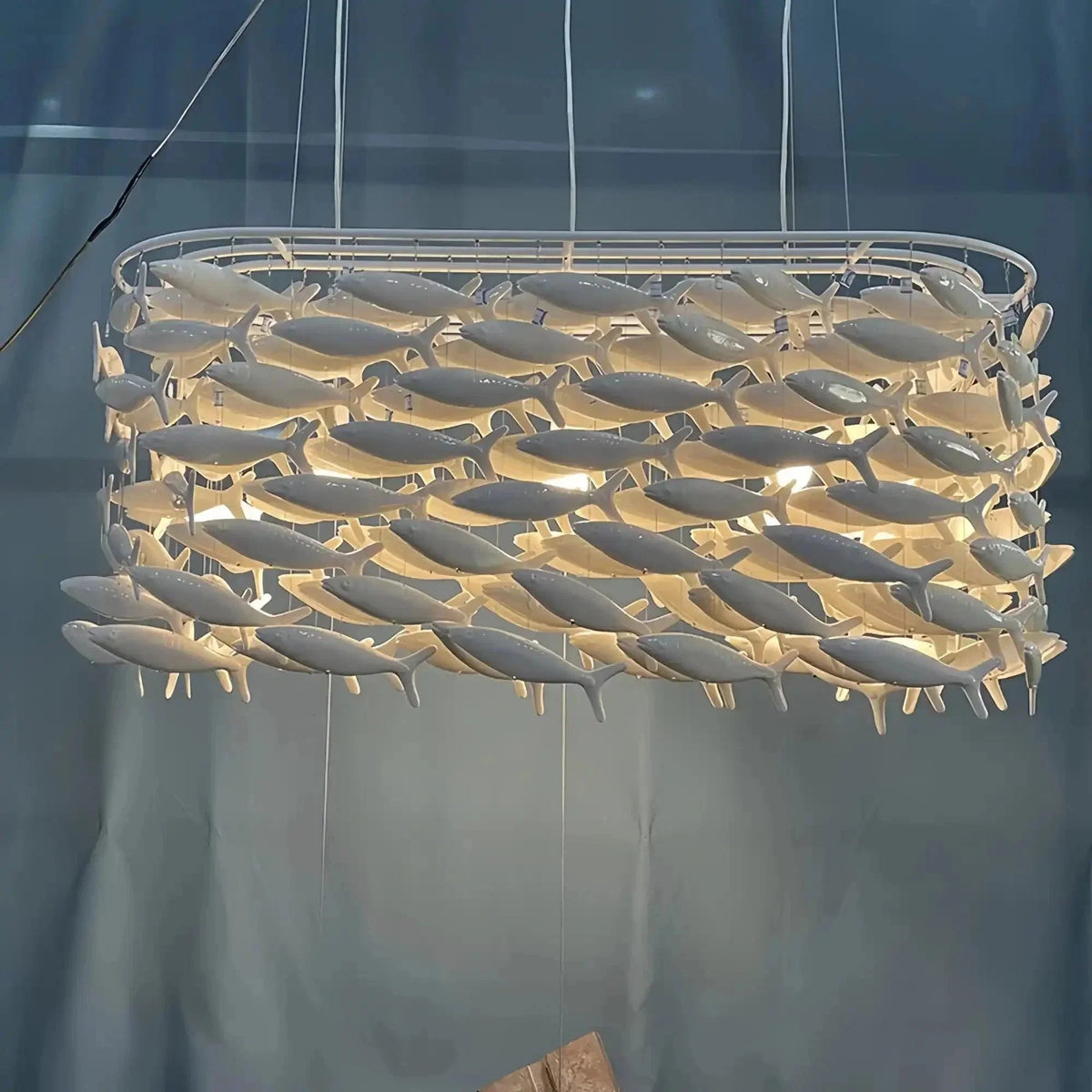 Porcelain Fish Shaped Dining Table Chandelier - Brig Lighting