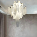 Post-Modern Extra Large Stainless Steel Long Tassel Chandelier - Brig Lighting
