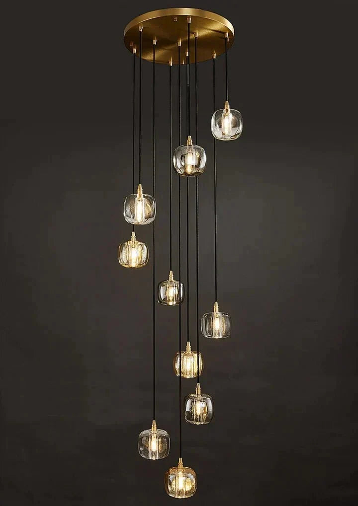 Post - modern Extra - long Pendant Light Fixtures for Staircase/High - ceiling Space/Foyer - briglamps
