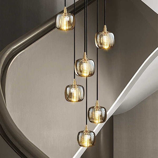 Post - modern Extra - long Pendant Light Fixtures for Staircase/High - ceiling Space/Foyer - briglamps